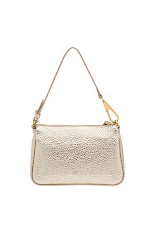 Tracollina pochette in pelle laminata colore platino. GIANNI CHIARINI | 8750-LIGHT GOLD